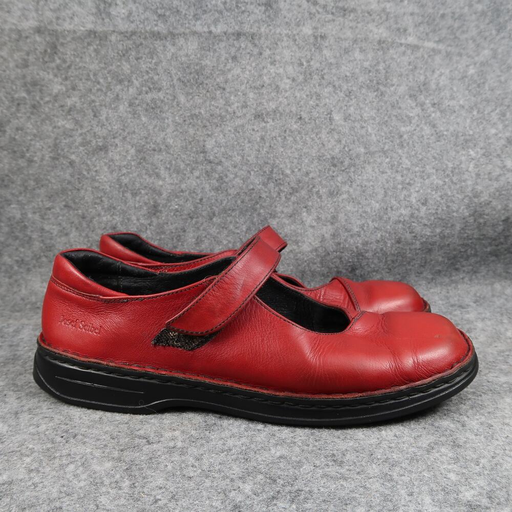 Josef Seibel Shoes Womens 40 Mary Jane Leather Red Comfort Fashion Single Strap